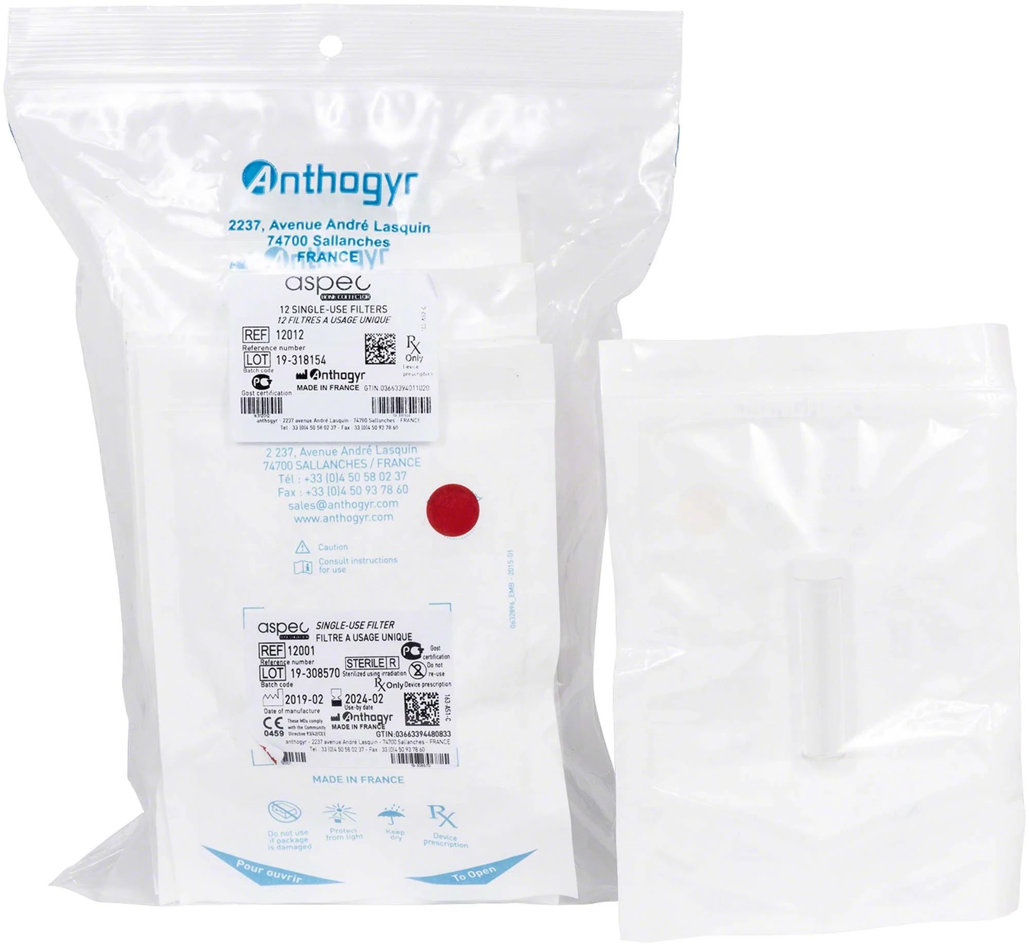 Aspeo Knochensammler Einwegfilter Packung 12 Stück