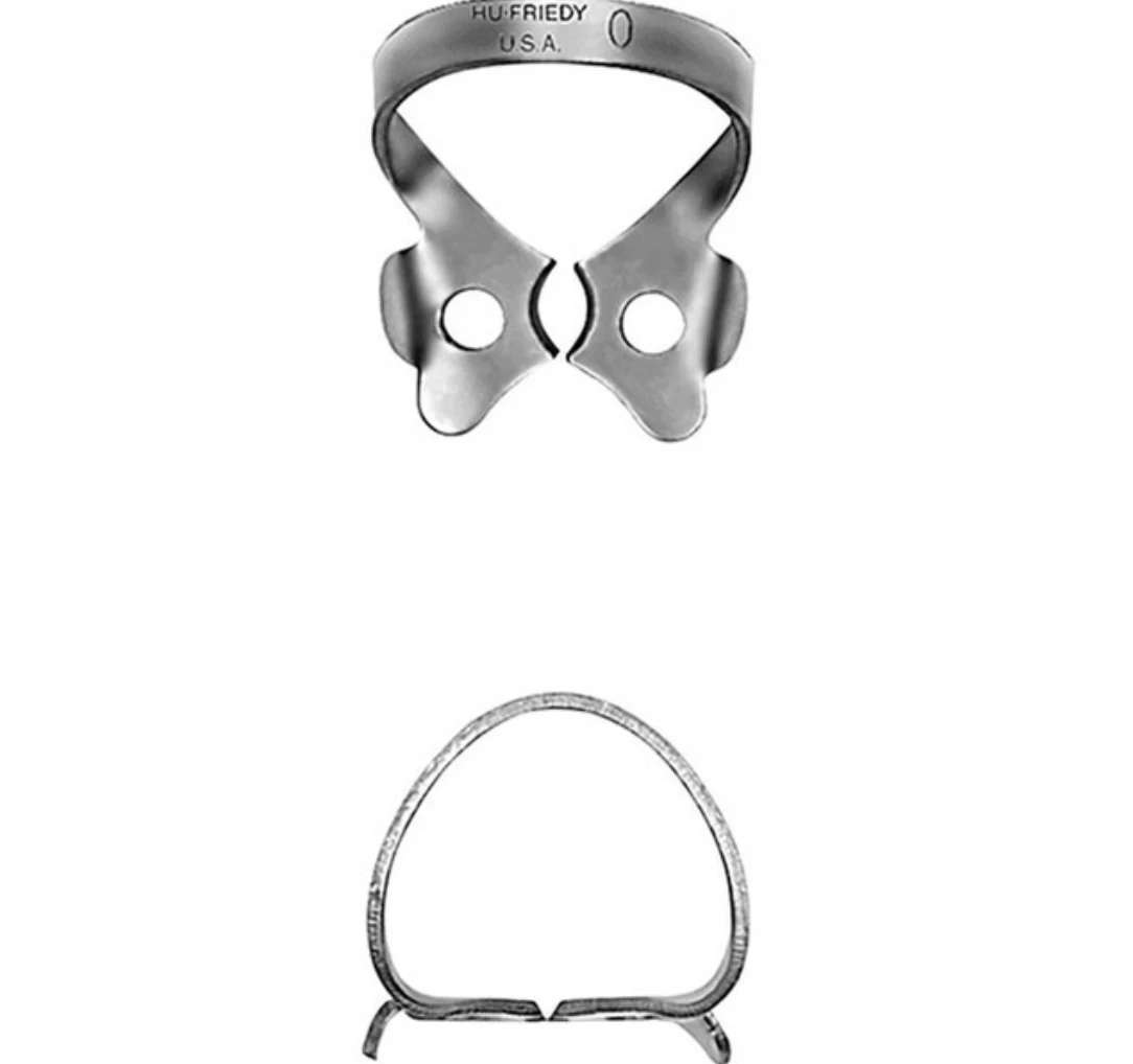 Kofferdam-Klammer, Black Line - Prämolaren Figur 2, flaches Klammermaul