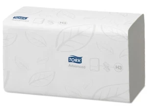 Tork Advanced Papierhandtücher, weiß, 24,8 × 23 cm, 2-lagig, 15 Packungen à 250 Tücher