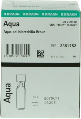Aqua ad injectabilia Ampullen B.Braun 20×20 ml