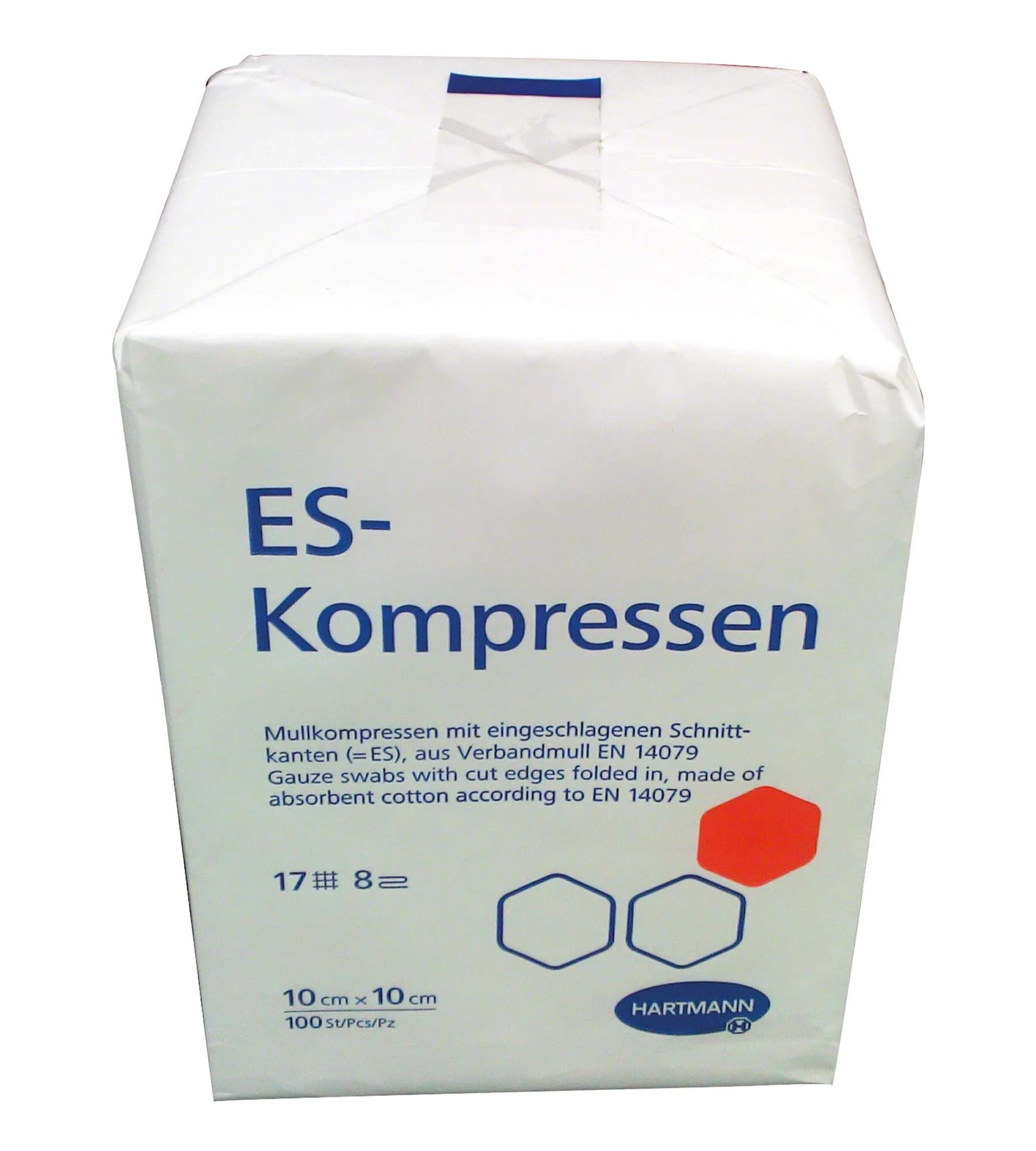 ES Kompressen, unsteril, 8-fach, 10 × 10 cm, Packung à 100 Stück