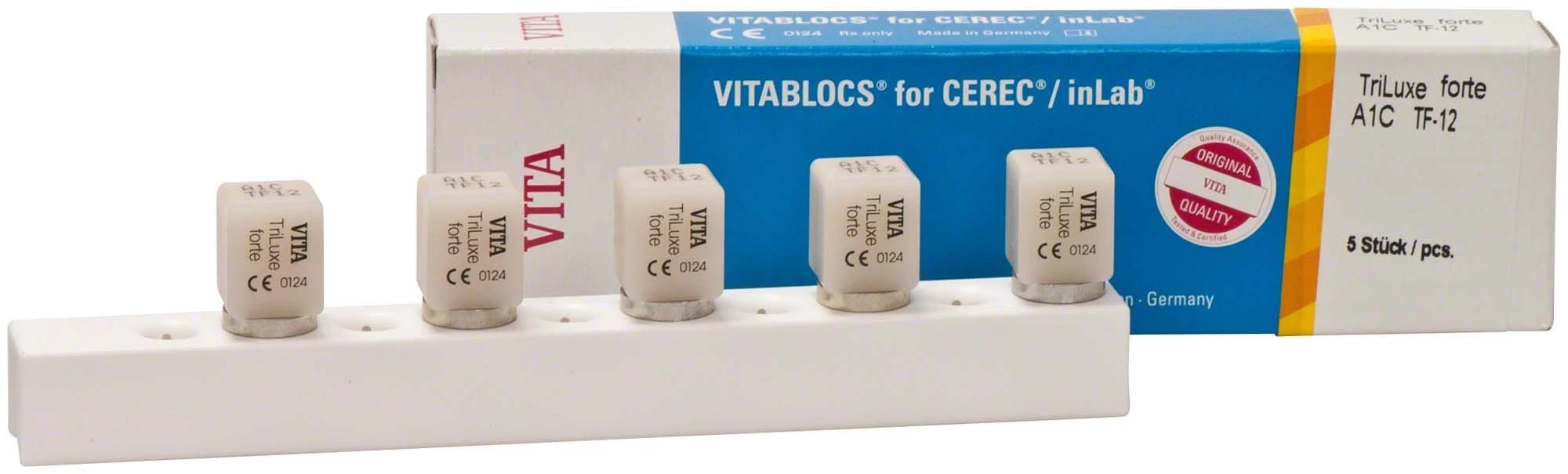 Vitablocs Triluxe forte classical für Cerec/inLab A1C TF12, Packung à 5 Stück