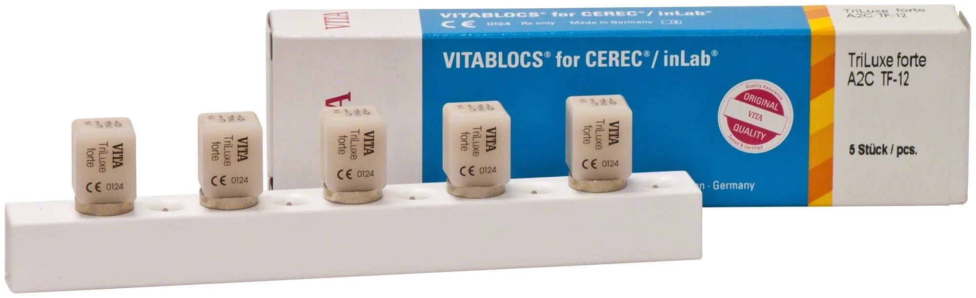 Vitablocs Triluxe forte classical, für Cerec/inLab A2C TF12, Packung à 5 Stück