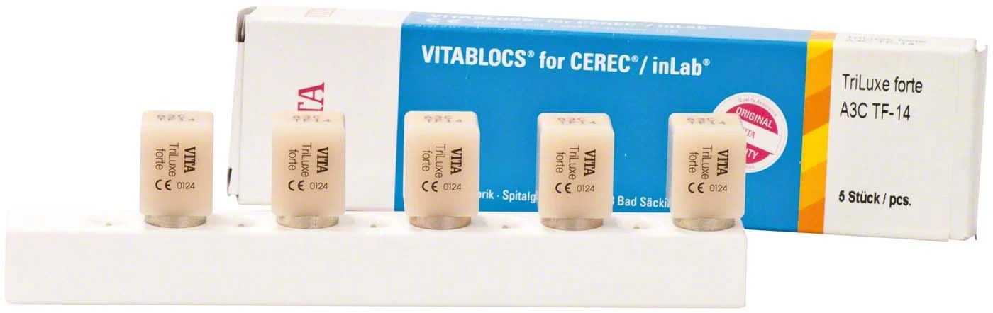 Vitablocs Triluxe forte classical, Cerec/Inlab, A3C TF14, Packung à 5 Stück