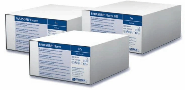 Parasorb Fleece, 1,8 x 3,6 cm, Packung à 12 Stück