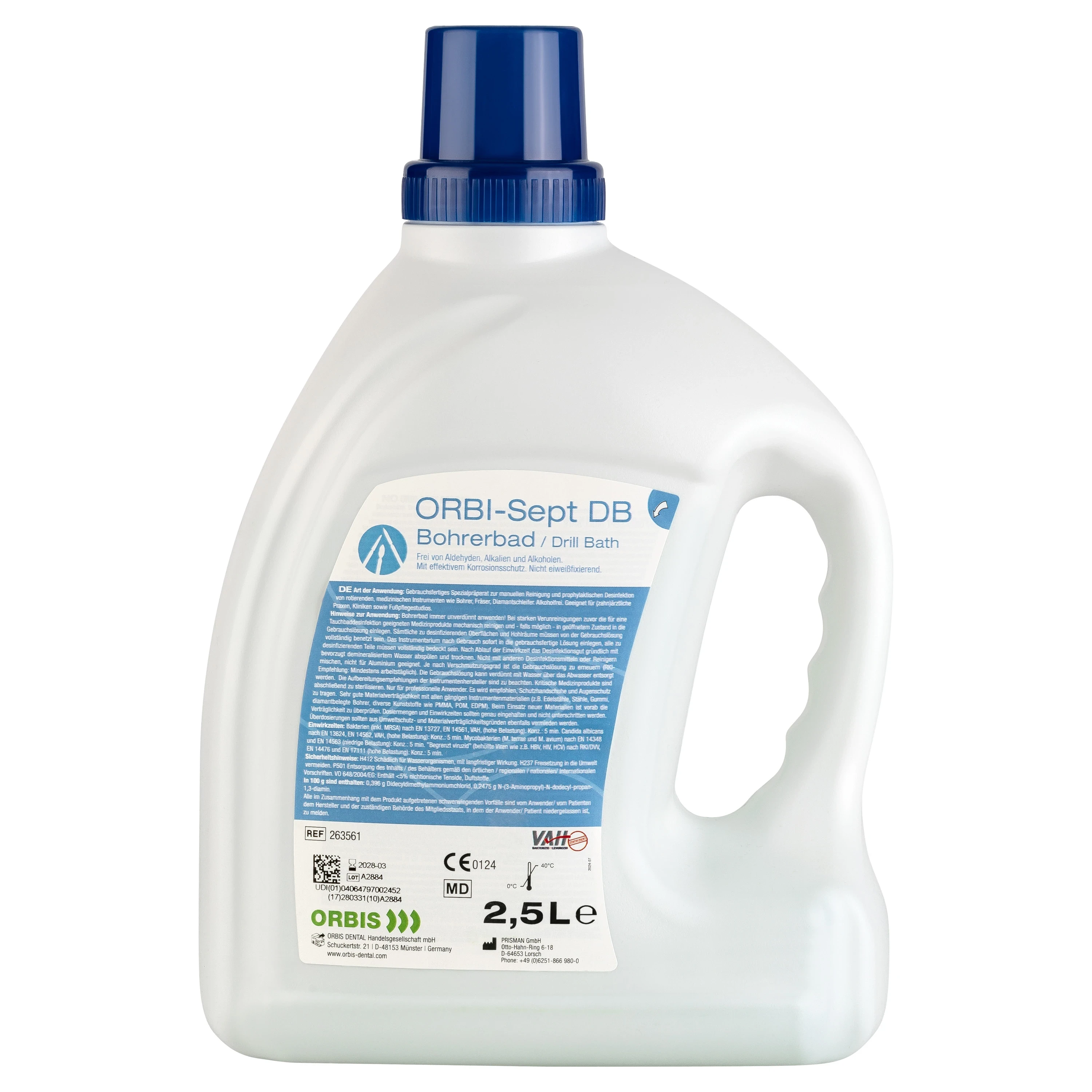 Orbi-Sept Bohrerbad, aldehydfrei, phenolfrei, Flasche à 2,5 Liter