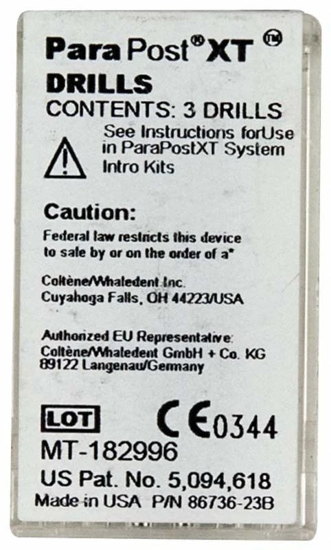 ParaPost Bohrer XT, rot, .050", Ø 1,25 mm, 3 Stück