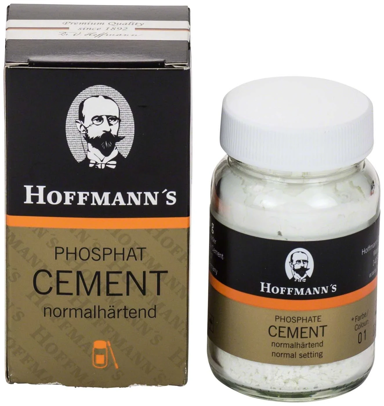Hoffmann's Cement Pulver, Zink-Phosphat Cement, normalhärtend, weißlich, Packung à 100 g