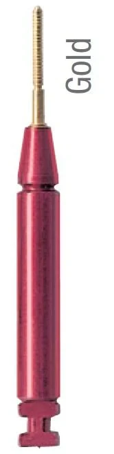 Retopin Retentionsstifte, vergoldet, 0,6 mm, montiert, Packung 25 Stück