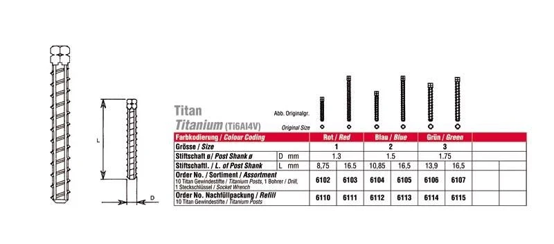 Pin-Master aktiv 6110 rot, kurz 10 Stück