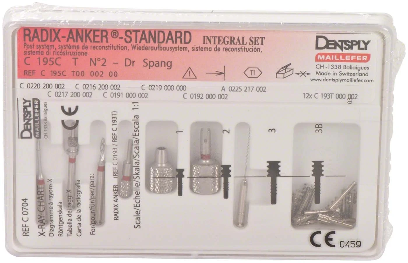 Radix-Anker, Titan, 195CT, Nr.2, rot, Set à 12 Stück