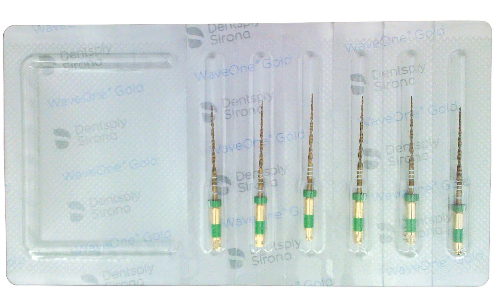 WaveOne Gold, Feilen Medium, 25 mm, ISO 035, Taper.06, grün, Blister à 6 Stück