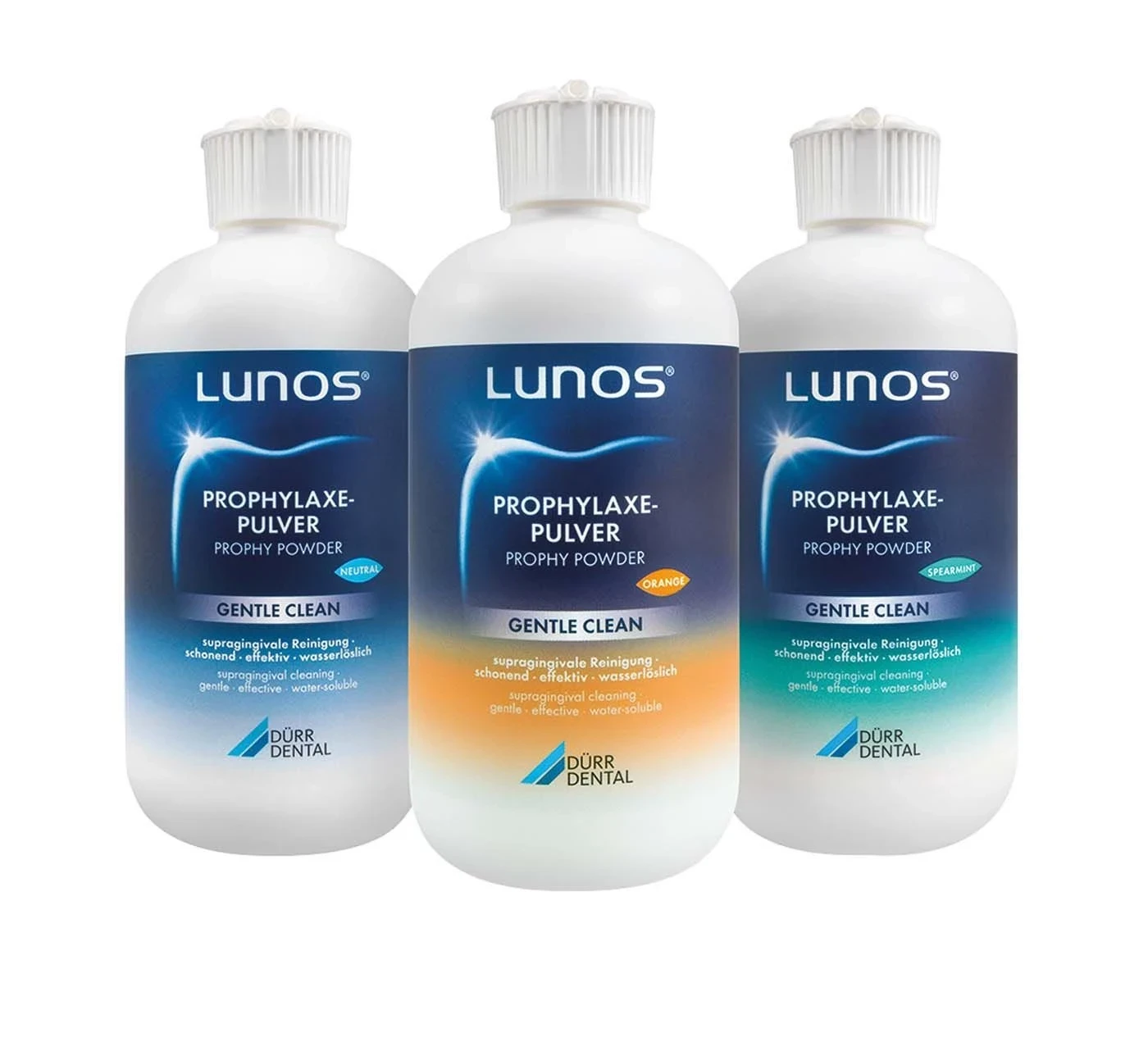 Lunos Prophylaxepulver, Gentle Clean, Perio Combi Neutral, Collection Set, 1 Set à 3 Stück