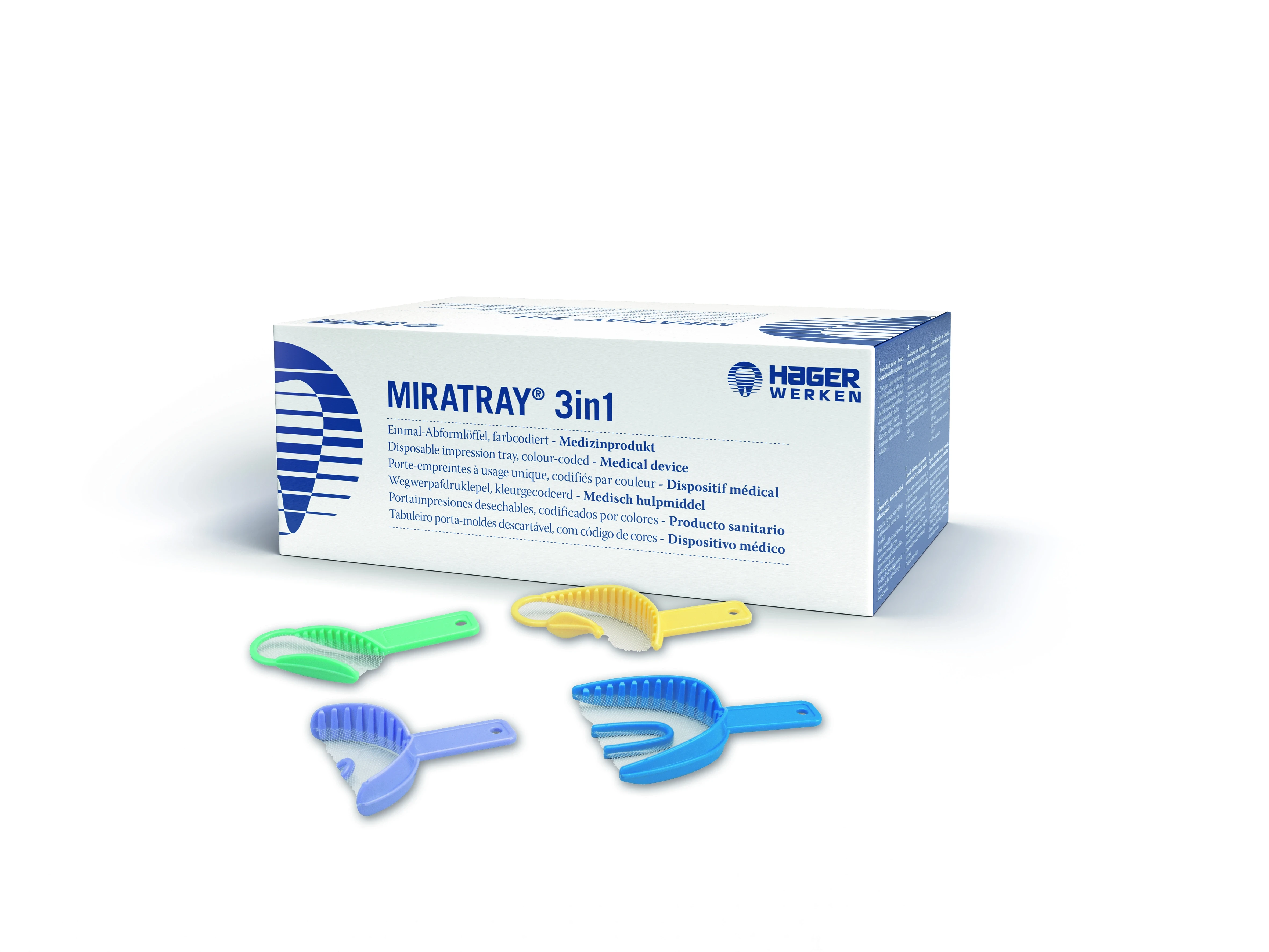 Miratray 3IN1, blau, Packung 28 Stück