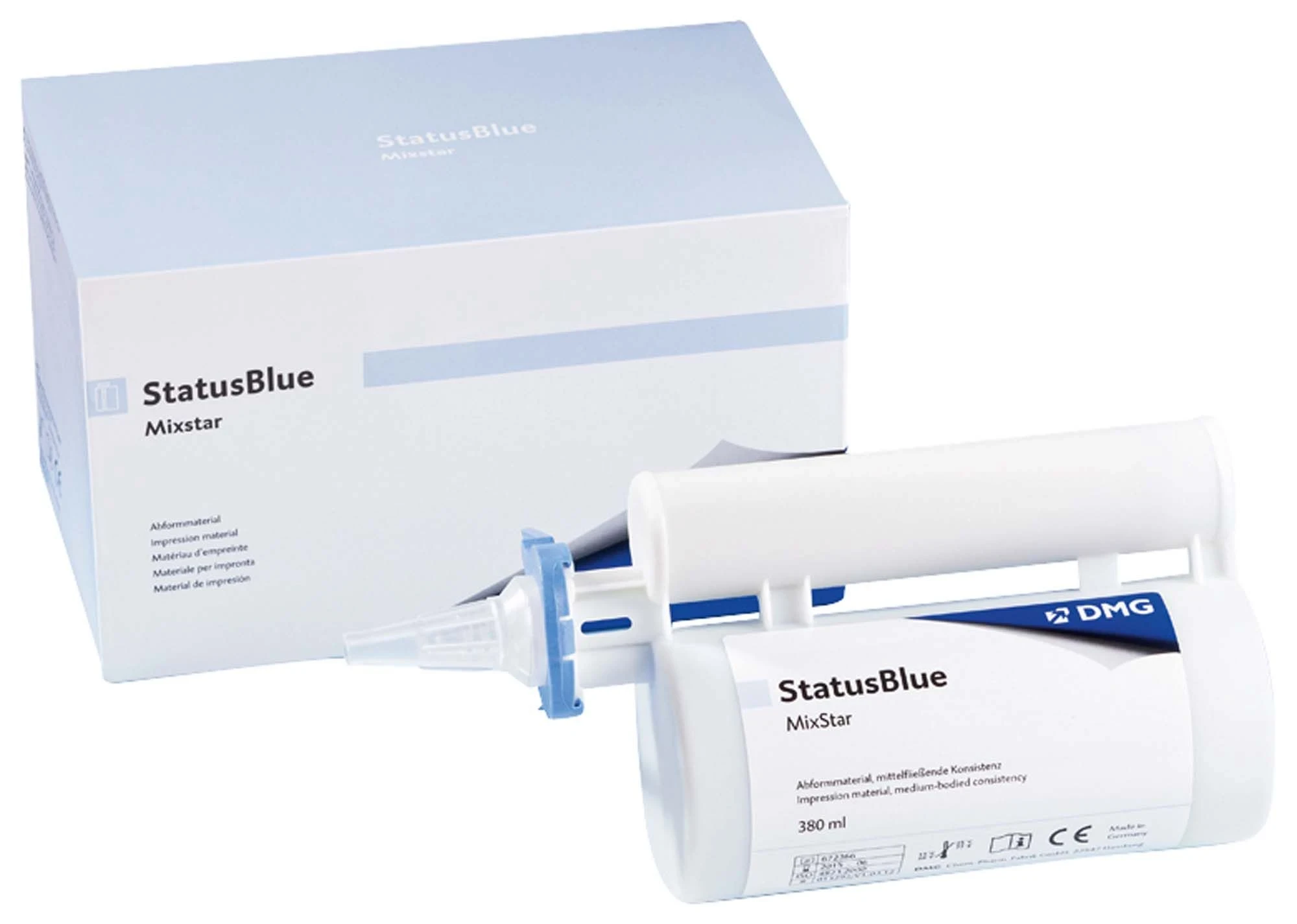 StatusBlue Mixstar, Situationsabformmaterial, hellblau, 5 Doppelkartuschen à 380 ml