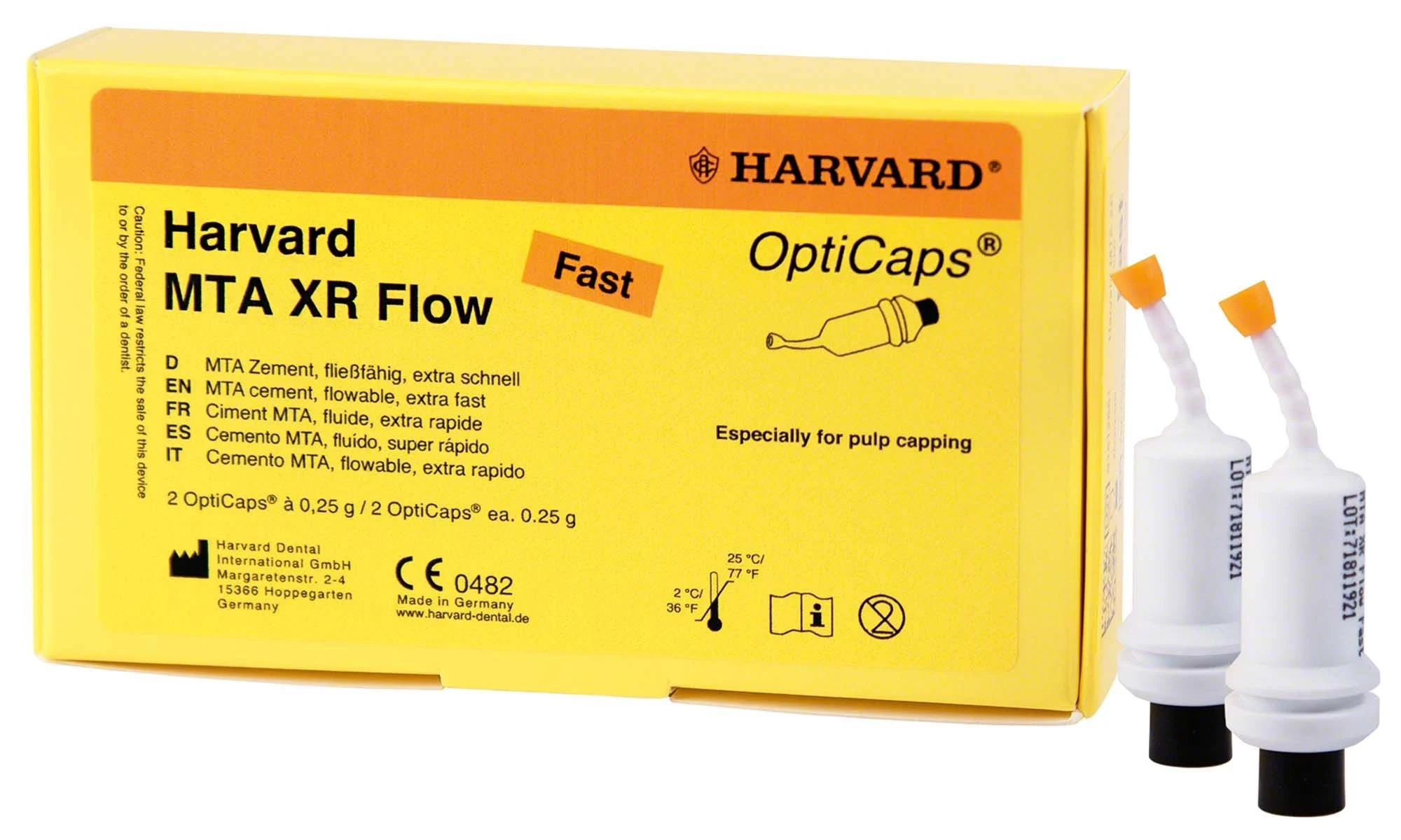 Harvard MTA, CAP OptiCaps, 2x 0,25g - jeweils in einem Alubeutel verpackt