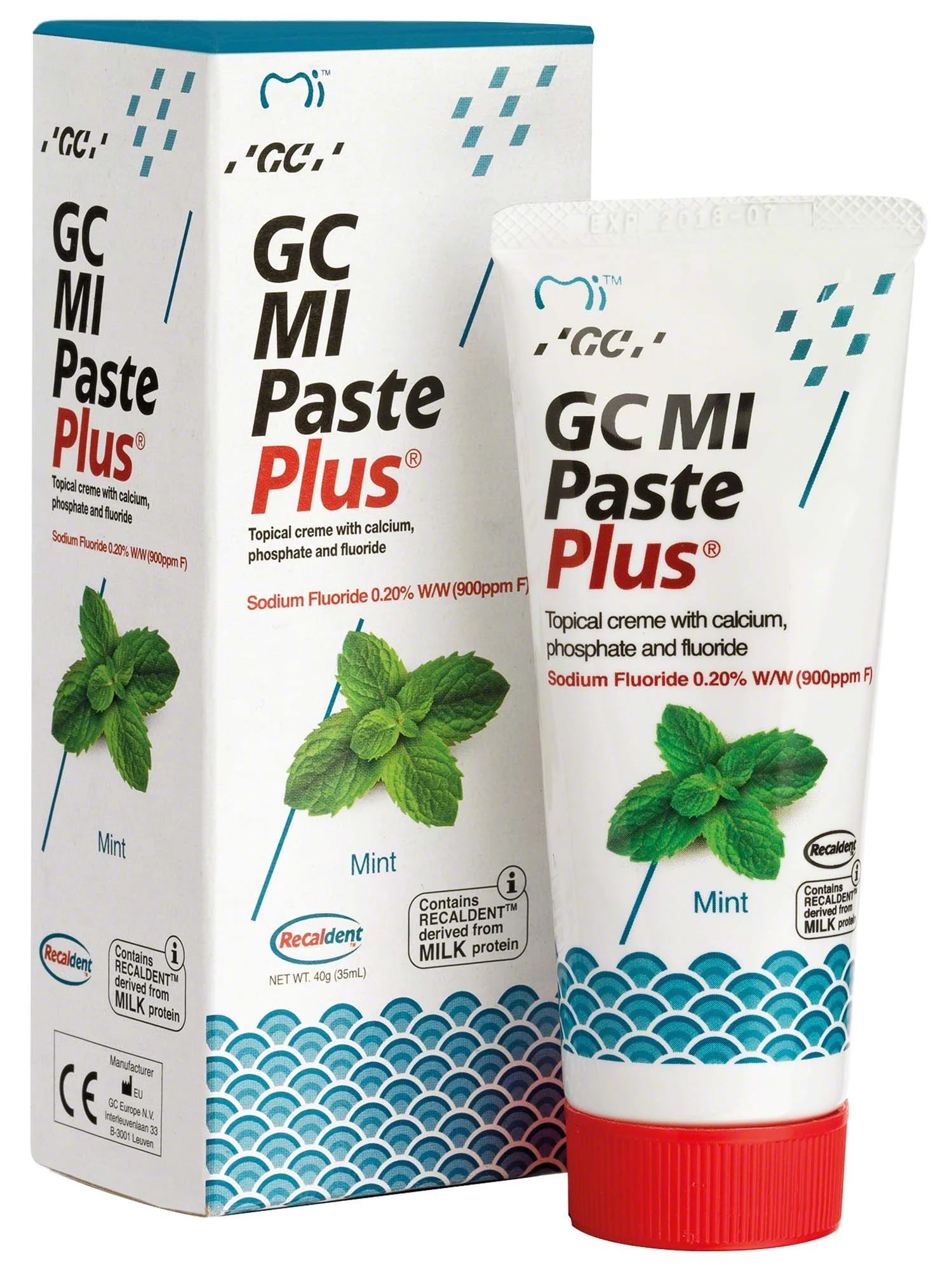 MI Paste Plus, Zahnschutzcreme, Minze, 10 Tuben à 40 g