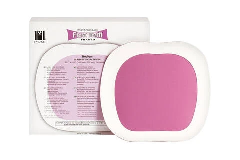 Hygenic Flexi Dam Non-Latex, Kofferdam, gerahmt, latexfrei, 100 x 105 mm, lila, Packung à 20 Stück