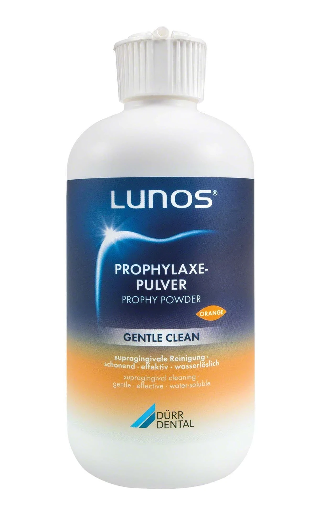 Lunos Gentle Clean, Prophylaxepulver, Orange, 4 Packungen à 180 g