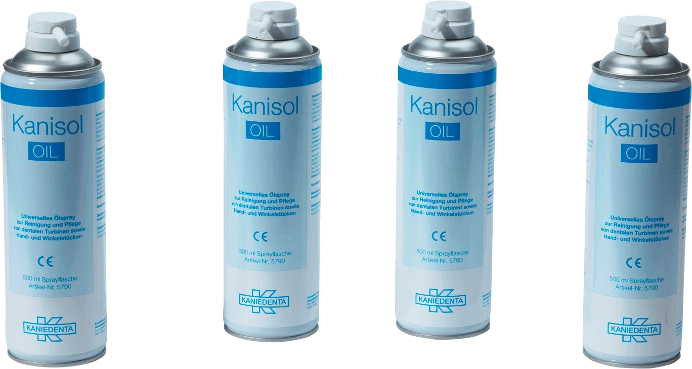 Kanisol OIL 500 ml Sprayflasche, Universelles Ölspray zur Pflege von, Turbinen sowie Hand- und Winkelstücken