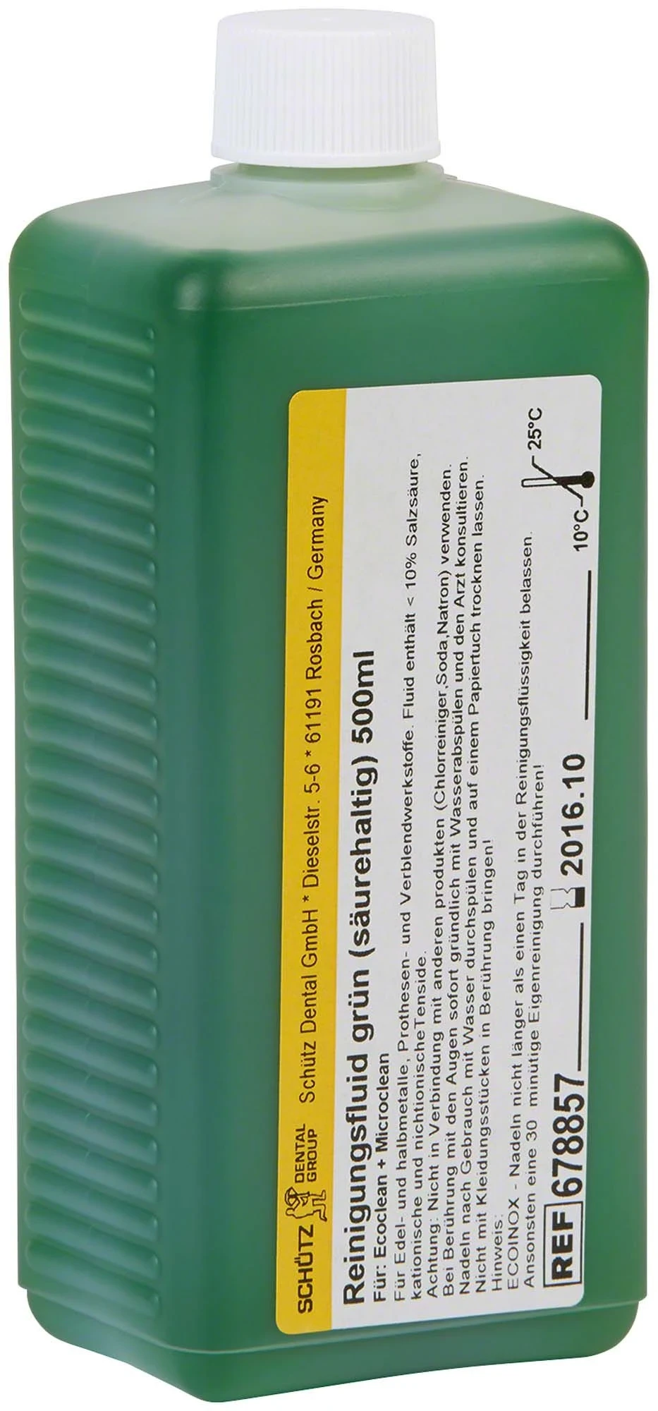 Reinigungsfluid, säurehaltig, grün, Flasche à 500 ml