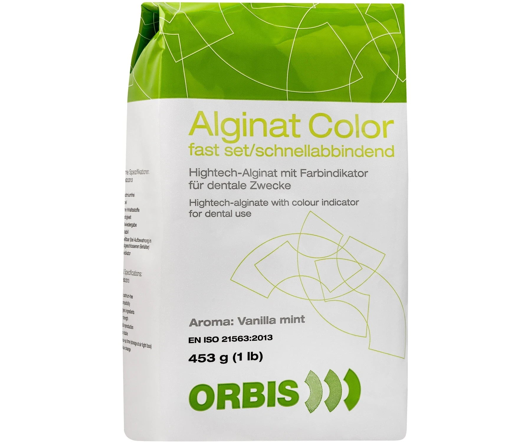 Alginat Color, schnellhärtend, Vanille, hellblau, Nachfüllbeutel à 453 g