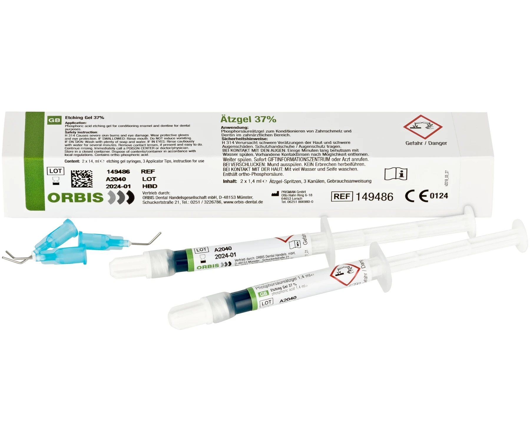 Ätzgel 37%, Jumbo Refill, Spritze à 70 g