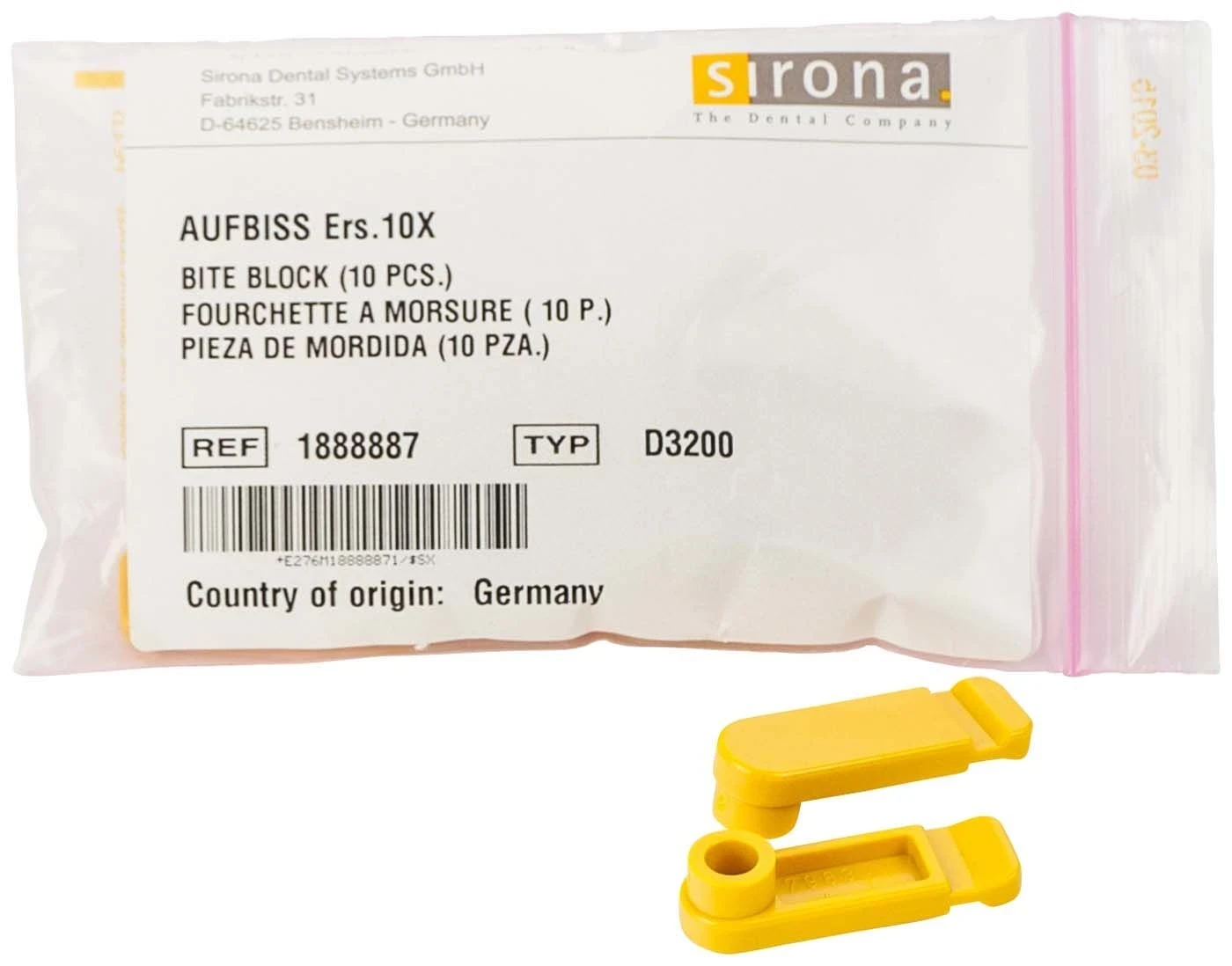 Aufbissstücke für Orthophos 10 Stück