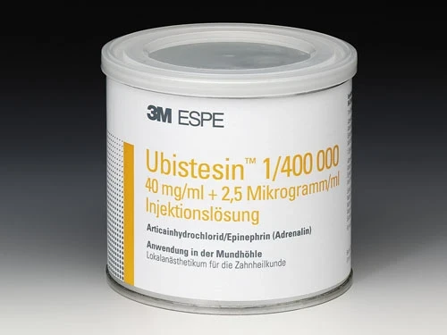 Ubistesin 1:400.000, Dose à 50 Zylinderampullen