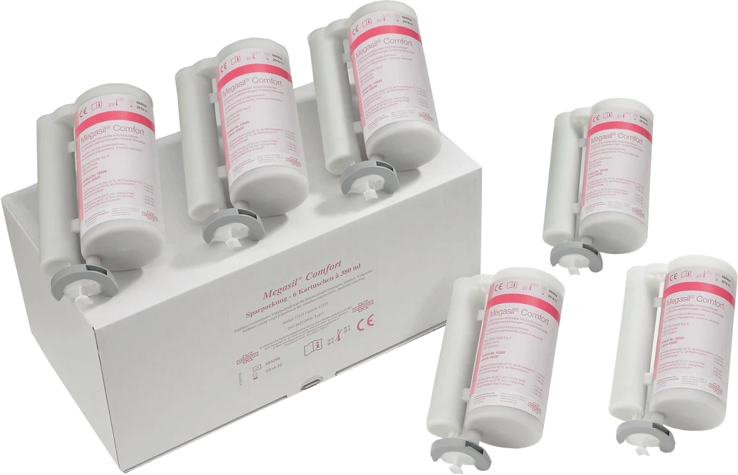 Megasil Comfort Sparpackung, 6 Comfort-Kartuschen à 380 ml, Farbe: ROSA