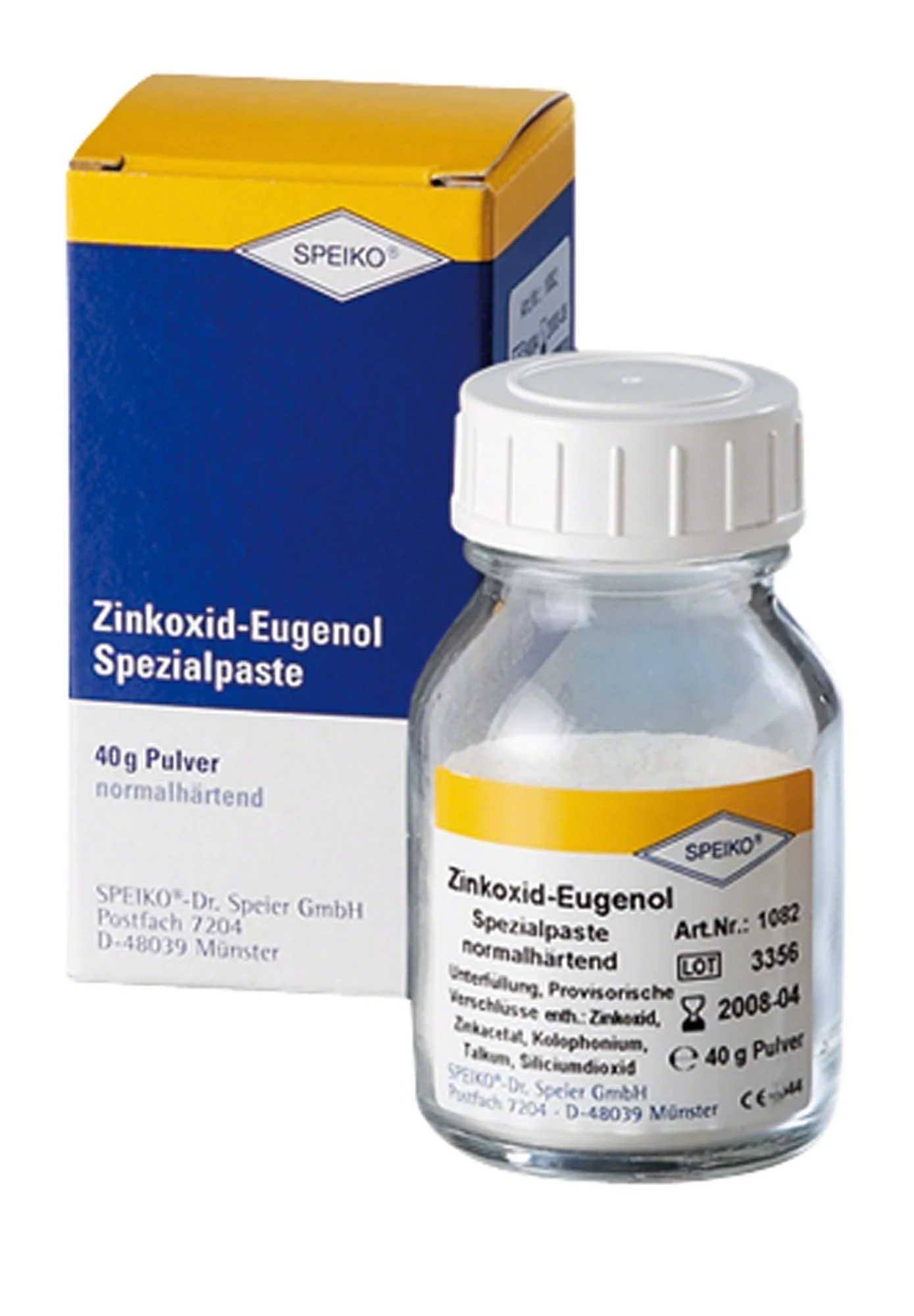Zinkoxid-Eugenol Spezialpaste, normalhärtend, Pulver à 40 g