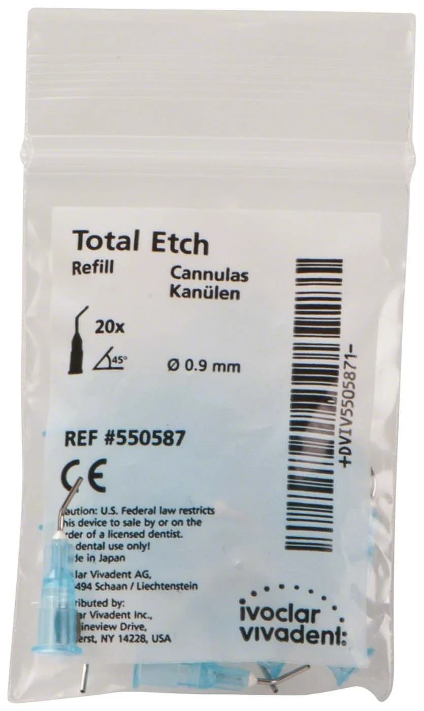 Total Etch Applikationskanülen Vivadent, ⌀ 0,9 mm, Packung à 20 Stück