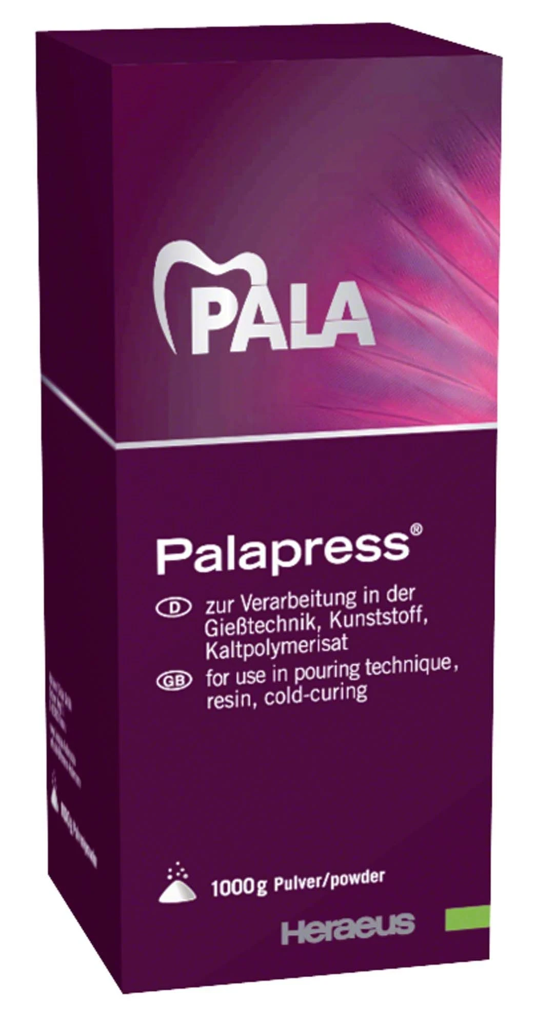 Palapress Pulver, Prothesenkunststoff, rosa, Packung à 1000 g