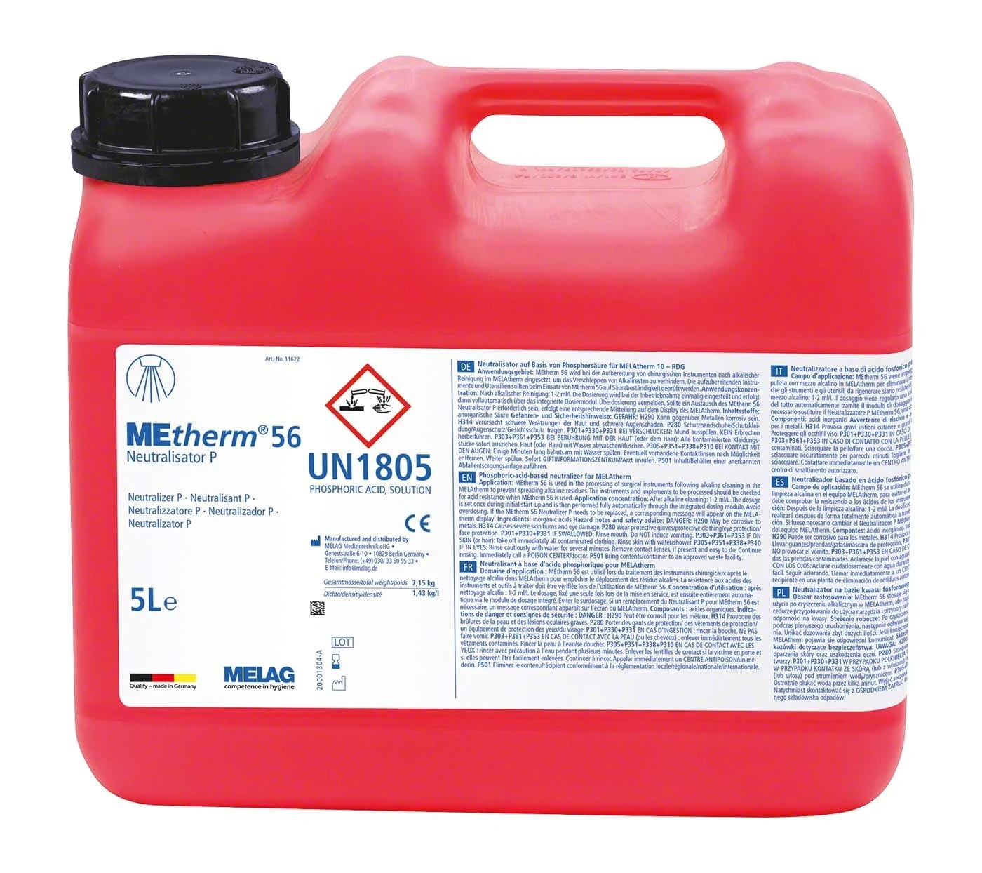MEtherm 56 Neutralisator P, Kanister à 5 Liter