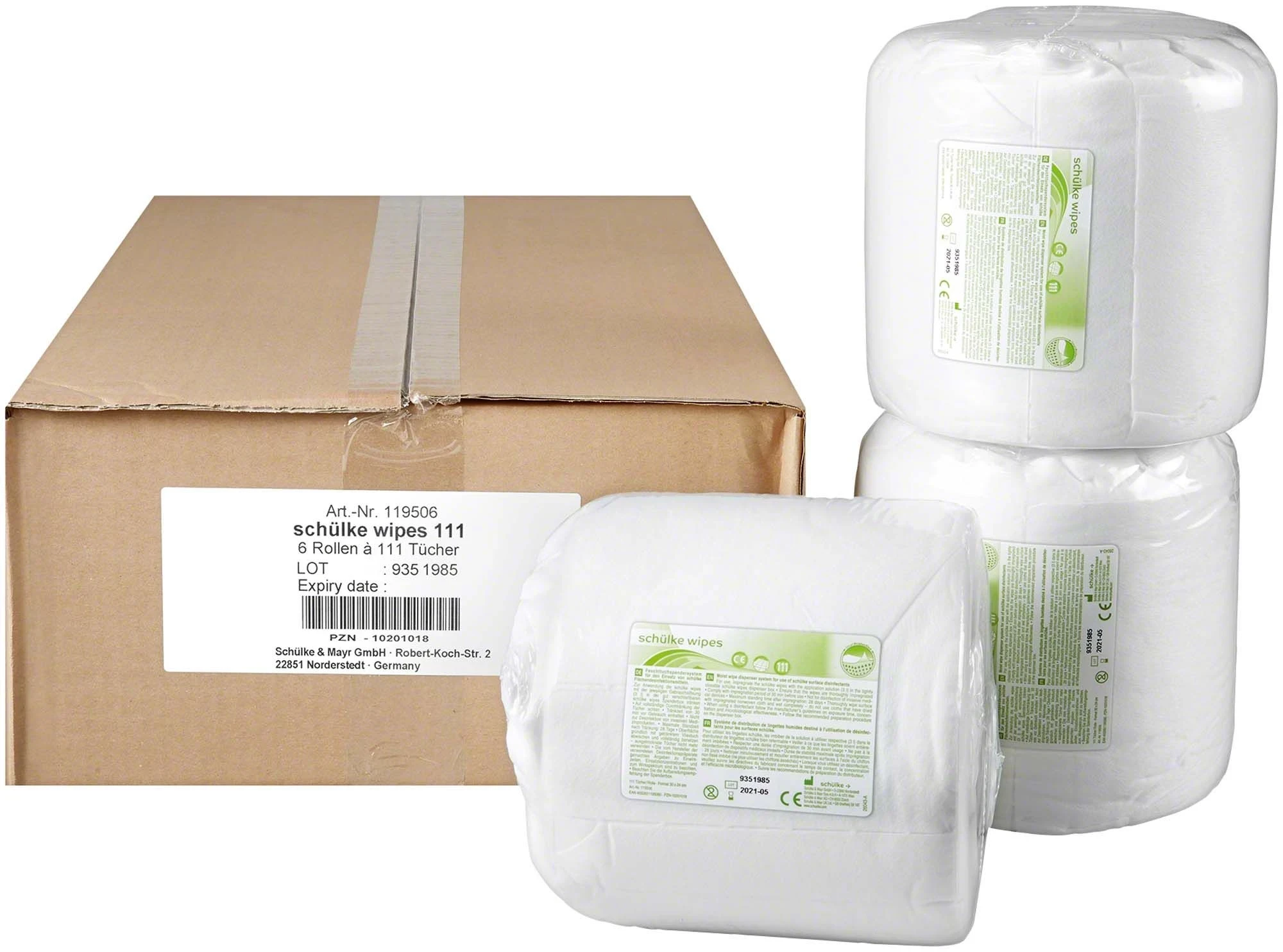 Wipes, trocken, 30 × 24 cm, Karton à 6 Rollen