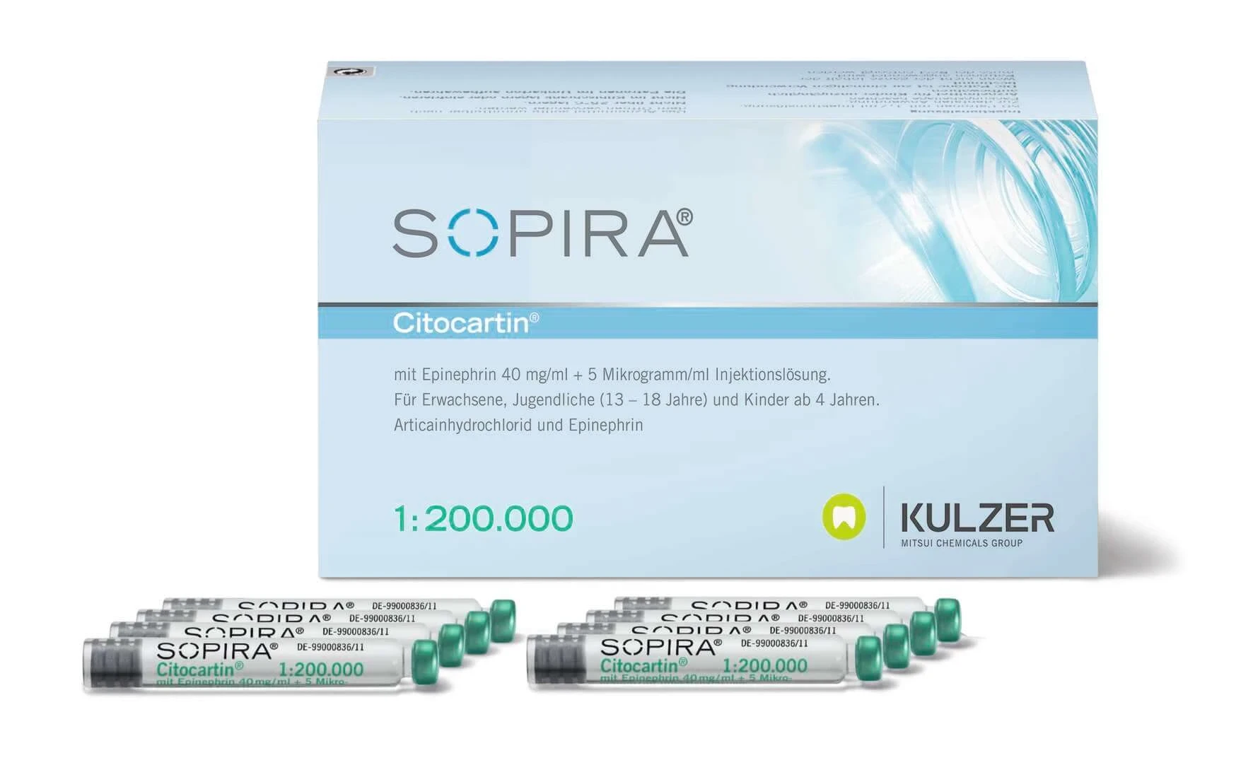 Sopira Citocartin 1:200000, 50 Zylinderampullen à 1,7 ml