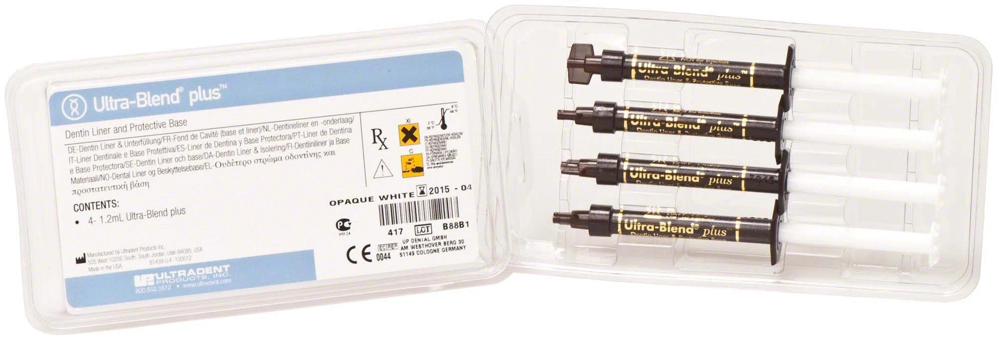 Ultra-Blend Plus Spritzen, Unterfüllungsmaterial, opak-weiß, 4 Spritzen à 1,2 ml