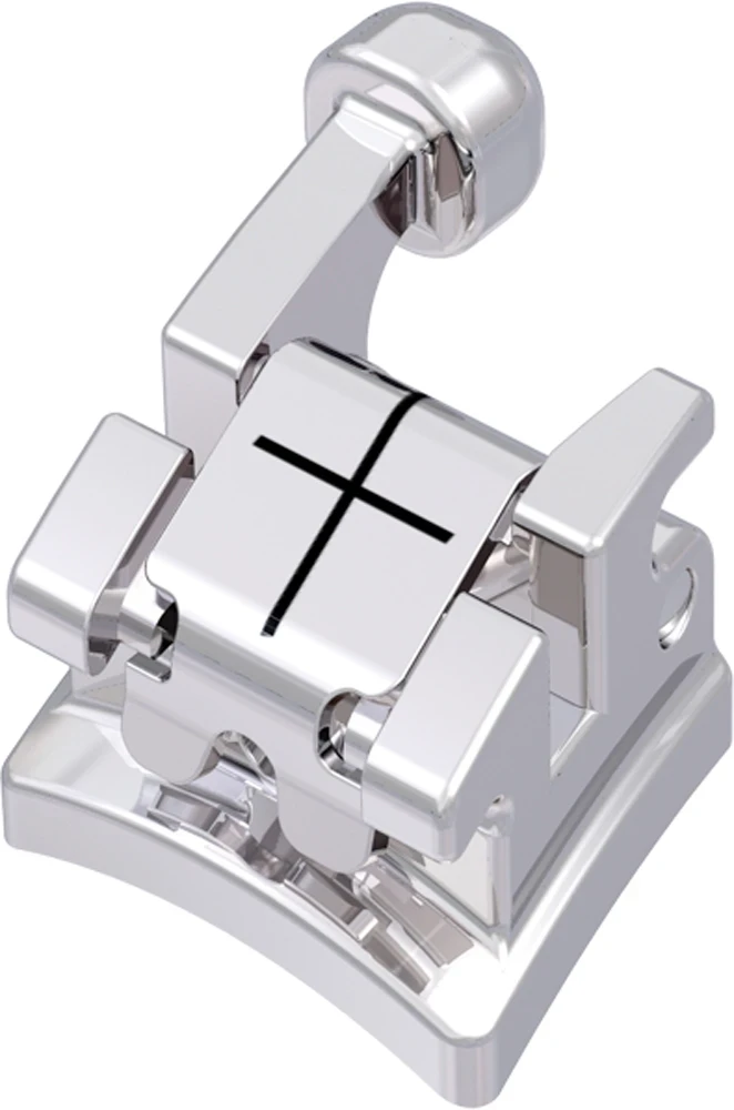 discovery sl selbstligierendes Metallbracket mit Häkchen, -2° Torque, +13° Angulation, für Zahn 13, Roth 18, 1 Stück