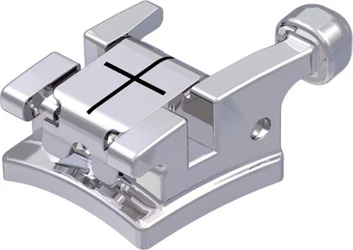 discovery sl selbstligierendes Metallbracket mit Häkchen, -2° Torque, +13° Angulation, für Zahn 23, Roth 18, 1 Stück