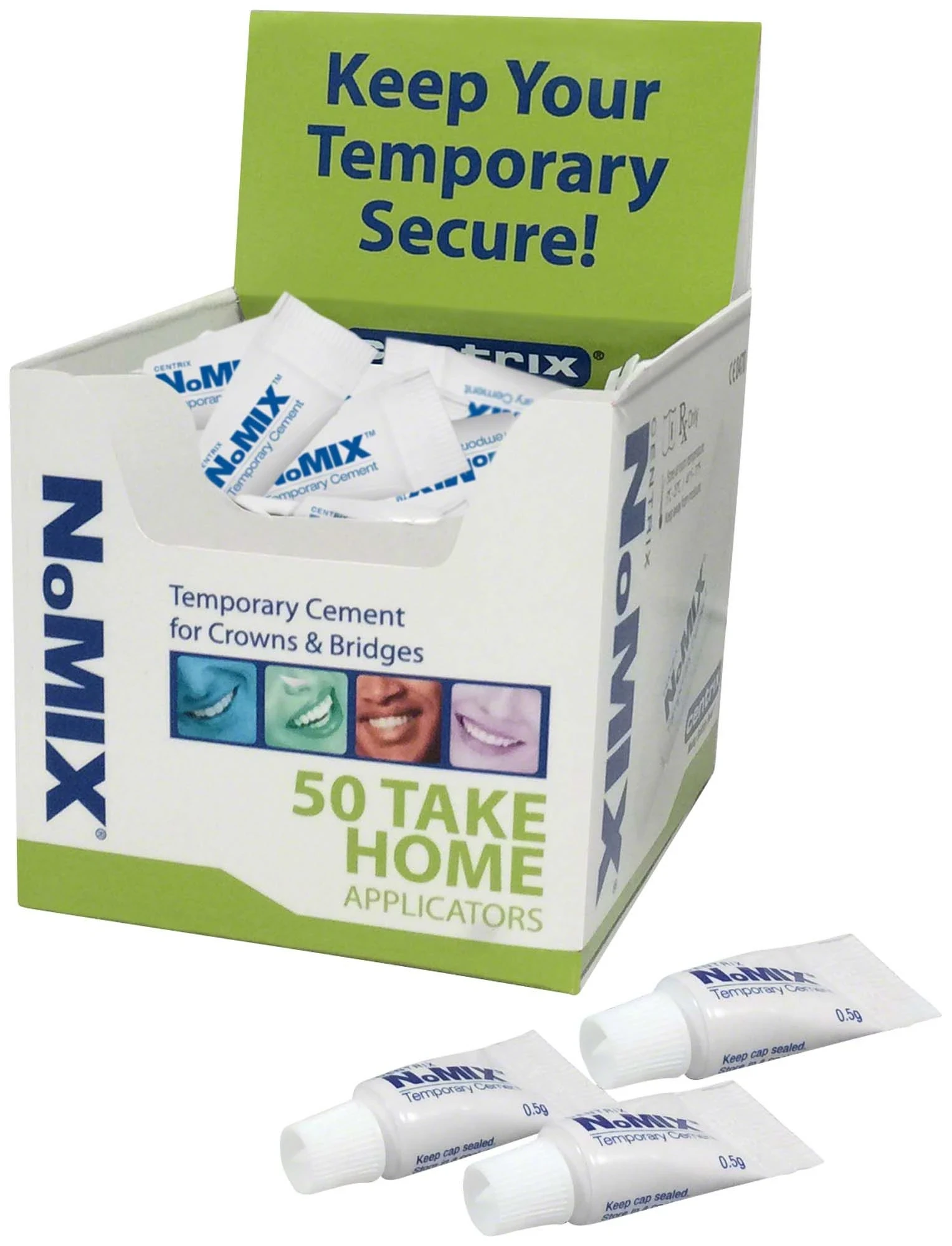 NoMIX, provisorischer Zement, 50 Tuben à 0,5 g