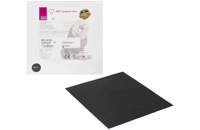 SympaticDam Premium, Kofferdam, mittel, 15 × 15 cm, schwarz, Packung à 36 Stück