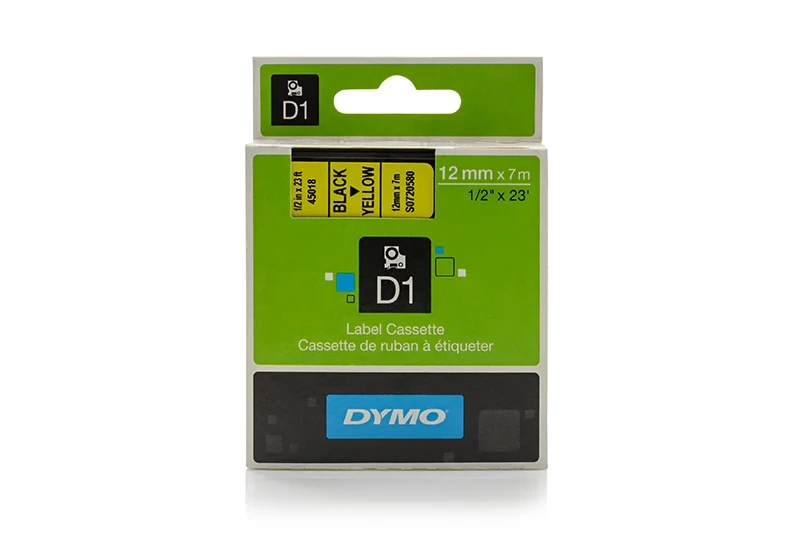 Etikettierband Dymo 45018 S0720580 Original Schwarz, Gelb