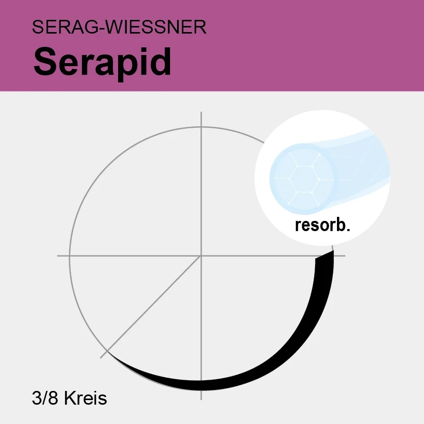 SERAPID, 0,45 m, DS-18, Stärke 4/0, farblos, Packung à 24 Stück
