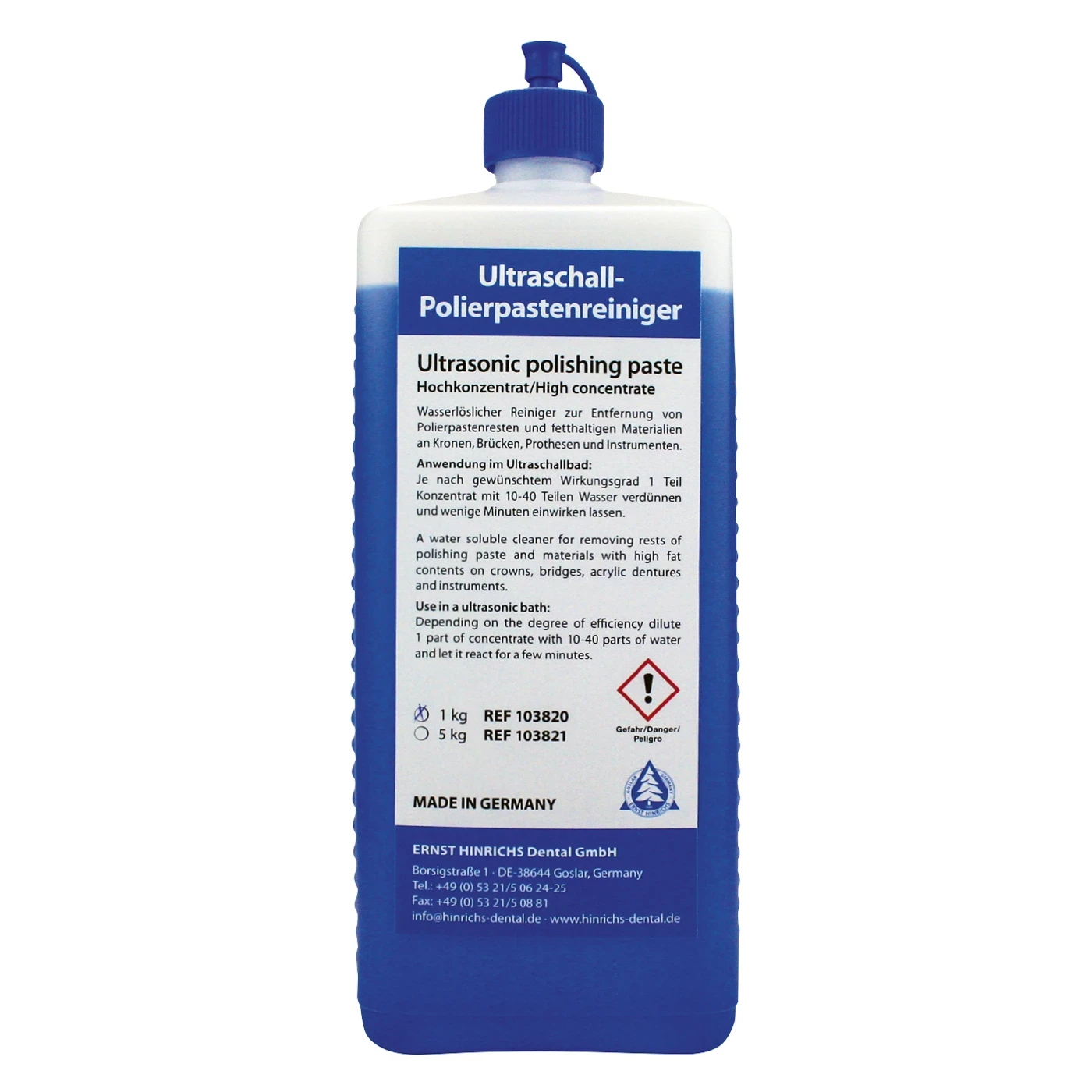 Ultraschall-Polierpastenreiniger Flasche 1 kg