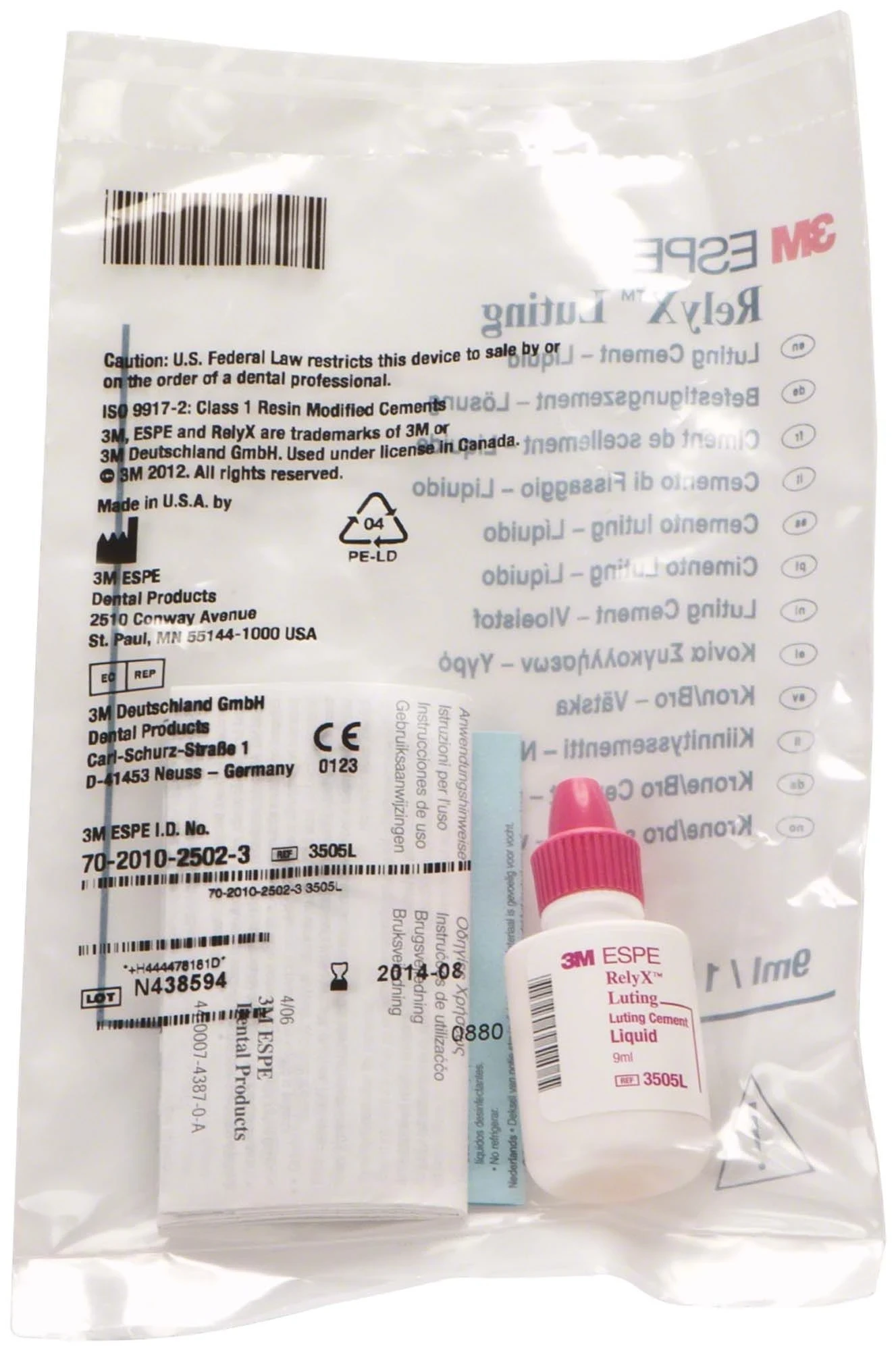 RelyX Luting Lösung L, Hybrid-Glasionomer-Befestigungszement, Flaschen à 9 ml