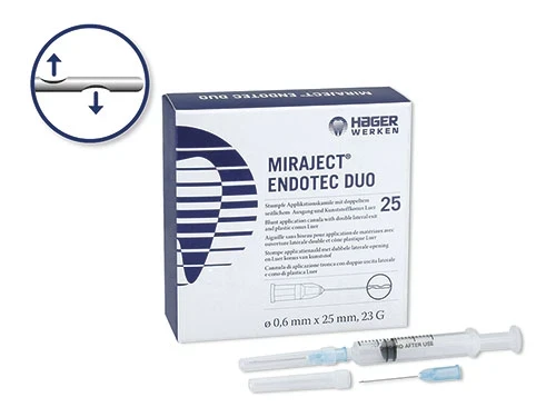 Miraject Endotec Duo 0,6 x 25 mm, Packung 25 Stück