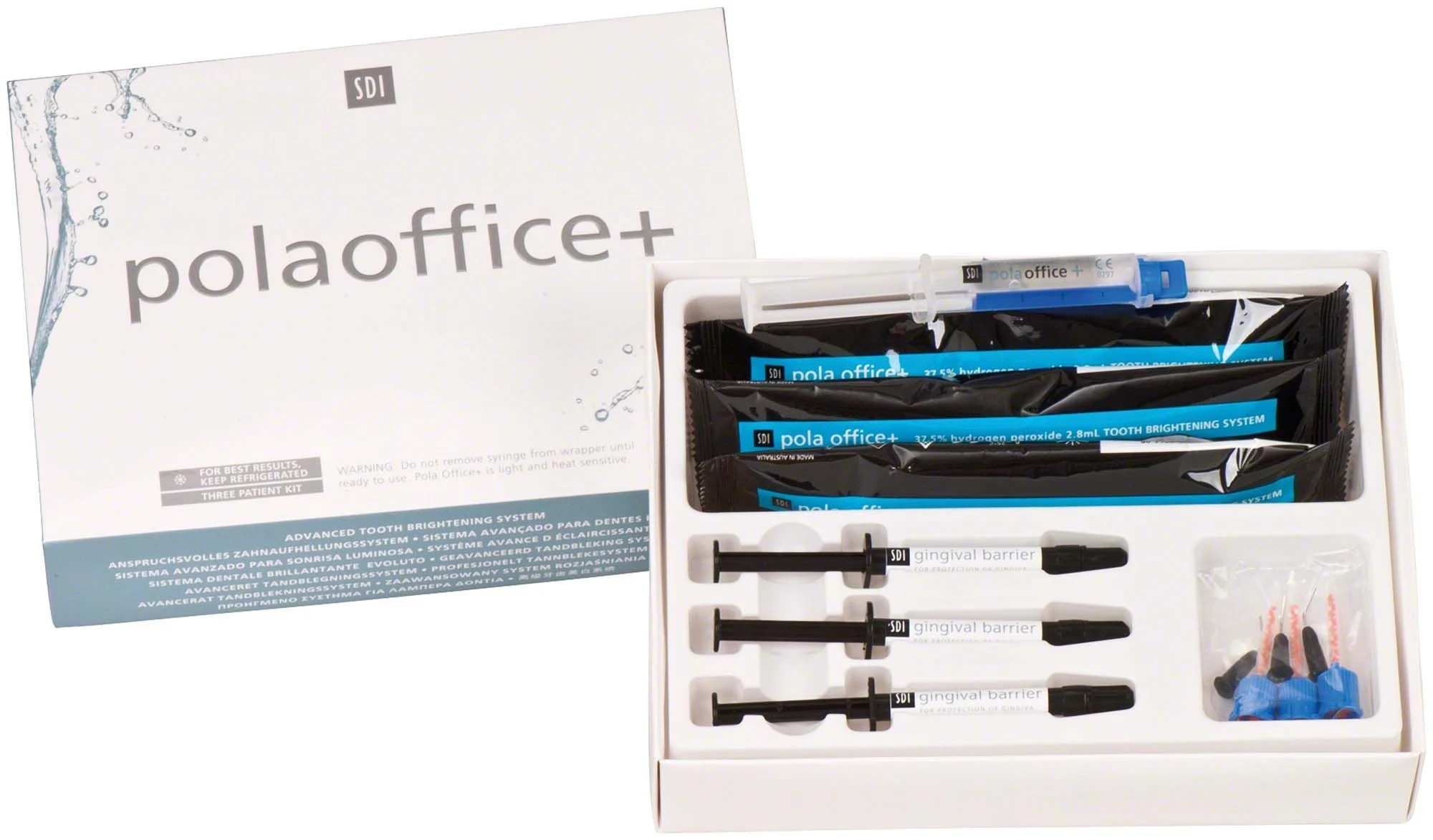 Pola Office+ 3 Patientenkit, 37,5% ohne Wangenhalter, Packung à 3 Sets