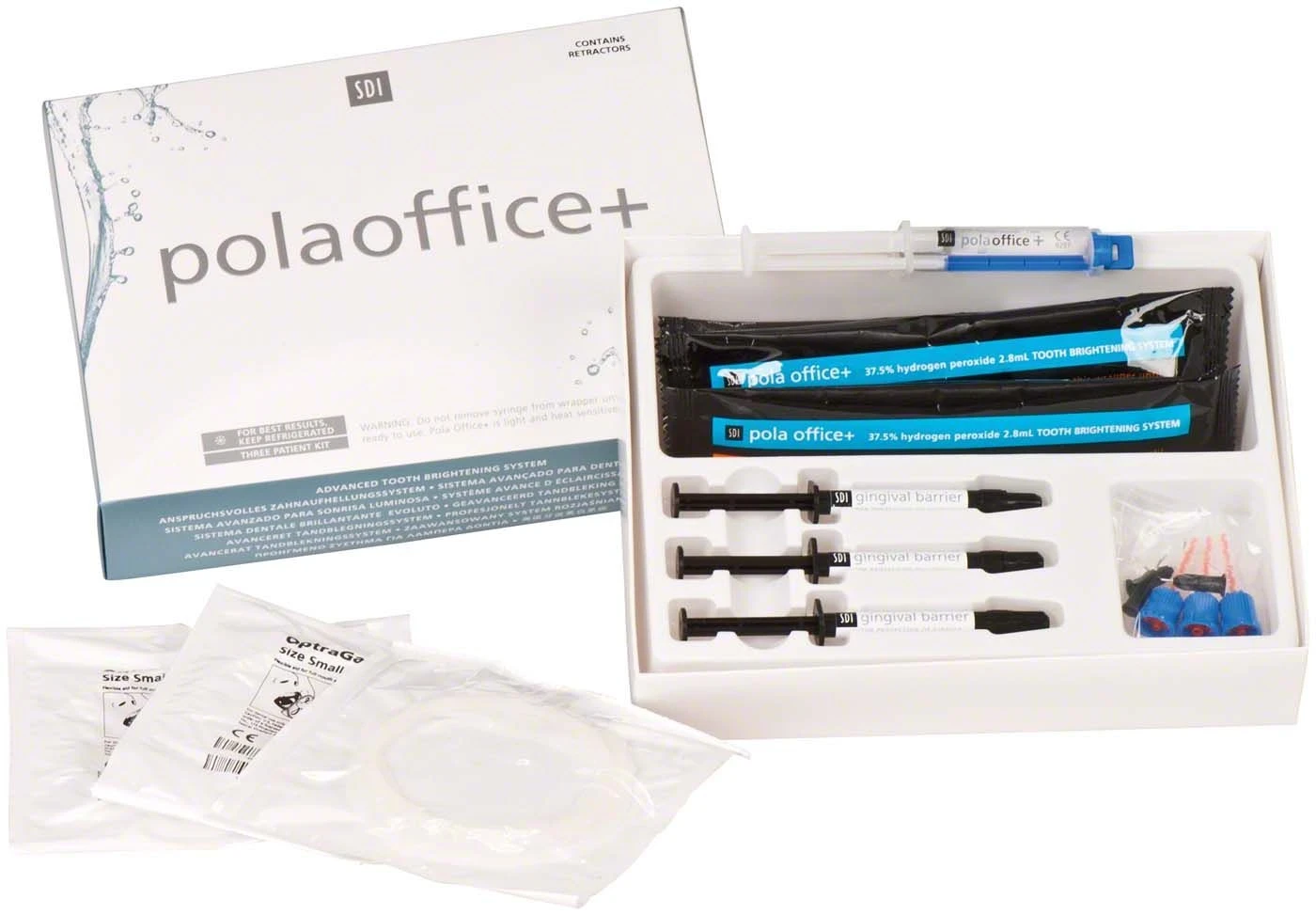 Pola Office+, Patientenkit, 37,5%, mit Wangenhalter, 3er Set