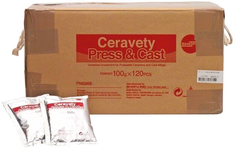 Ceravety Press & Cast, Einbettmasse, 120 Packungen à 100 g