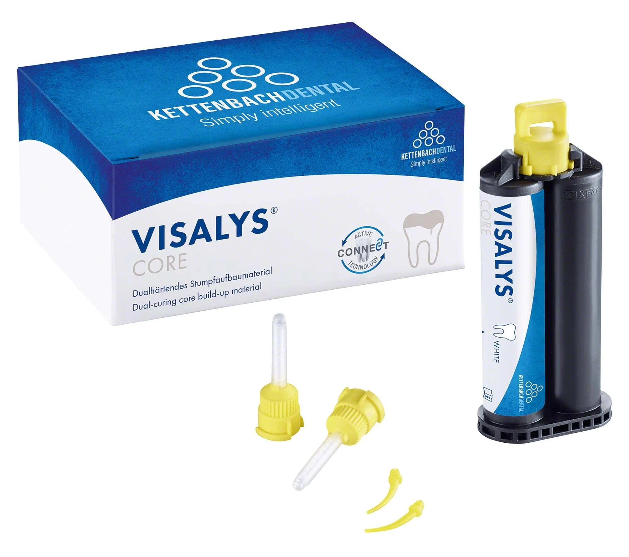 Visalys Core, Komposit, dualhärtend, weiß, Set, Kartusche à 45 g